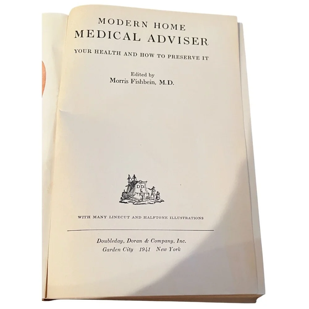 1941 Modern Home Medical Adviser Fishbein w/ Ephemera‎ Photos Plates